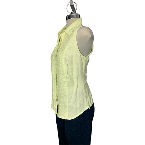 Bianca  Nygard Clear Green Sleeveless Top Size 10 - Picture 3 of 8